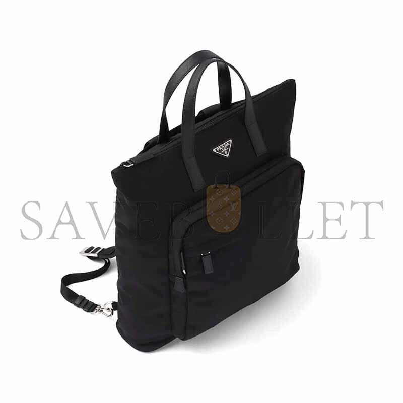 PRADA SAFFIANO ECO-FRIENDLY RECYCLED LEATHER HANDBAG 2VG098 (42*38*10cm) 